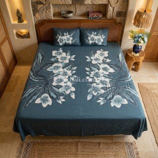 One Sets Bedsheet Hand Painted by Balinese Artisans